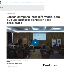 TVN Noticias: Lanzan campaña 'Voto Informado' para que los electores conozcan a los candidatos