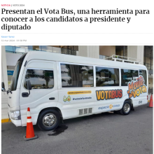 Prensa: Presentan el Vota Bus, una herramienta para conocer a los candidatos a presidente y diputado